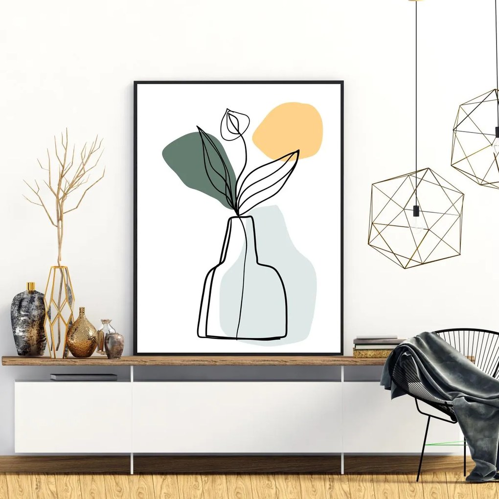 Plakat - Roślina w wazonie (A4)