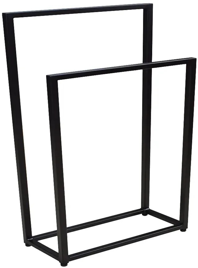 Czarny stojący wieszak na ręczniki 75 cm T9-G99