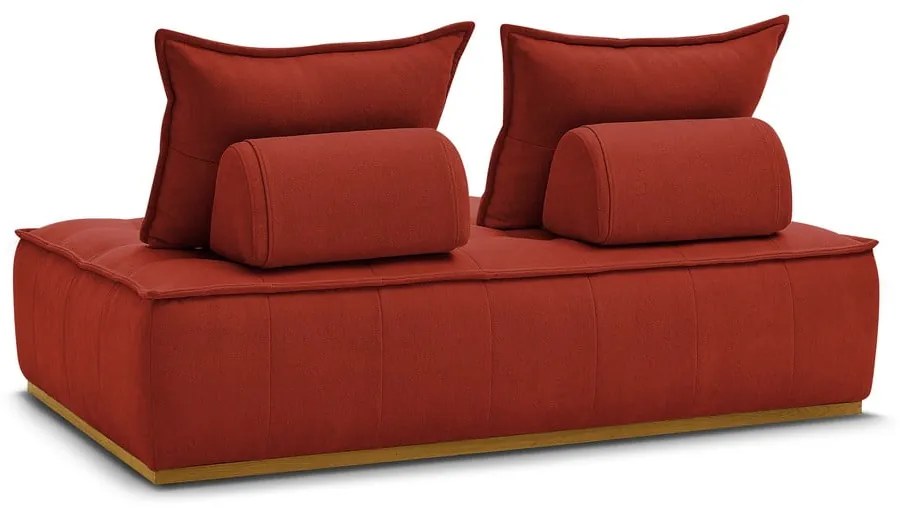 Ceglasta sofa z tkaniny szenilowej 175 cm Elisa – Bobochic Paris