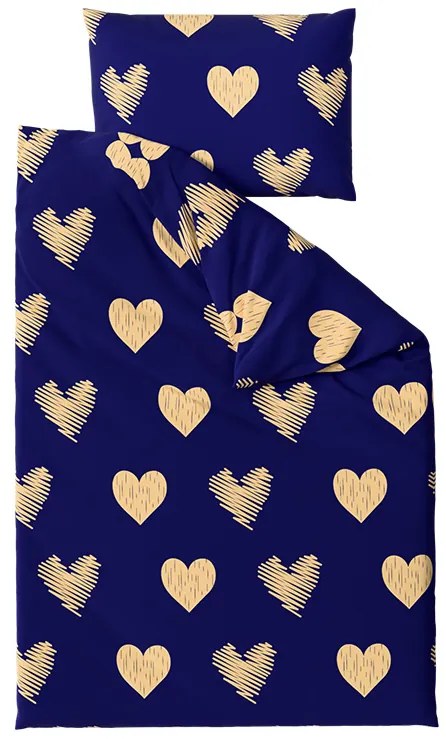 PrzytulneMieszkanie.pl PrzytulneMieszkanie.pl Pościel z mikrofibry GOLBINO ciemnoniebieska Rozmiar pościeli: 70 x 90 cm | 140 x 200 cm