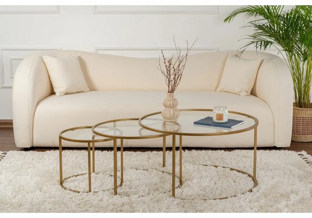 Zestaw stolików konferencyjnych Aurum Gold 80 cm, 3 szt.