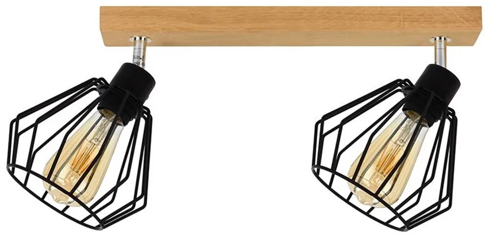 Spot-Light DO63804274 - Lampa sufitowa VENTI 2xE27/15W/230V dąb