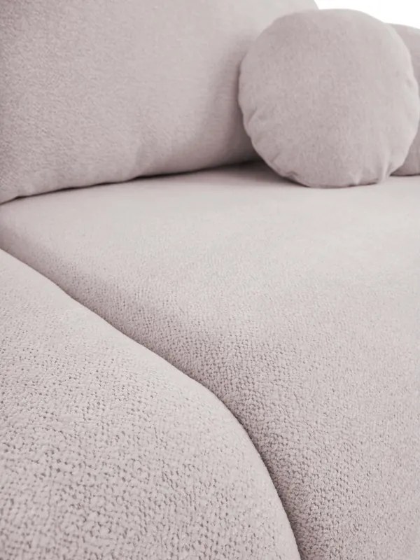 Sofa LOOP z funkcja spania i pojemnikiem PUDROWY RÓŻ RAVEN 91