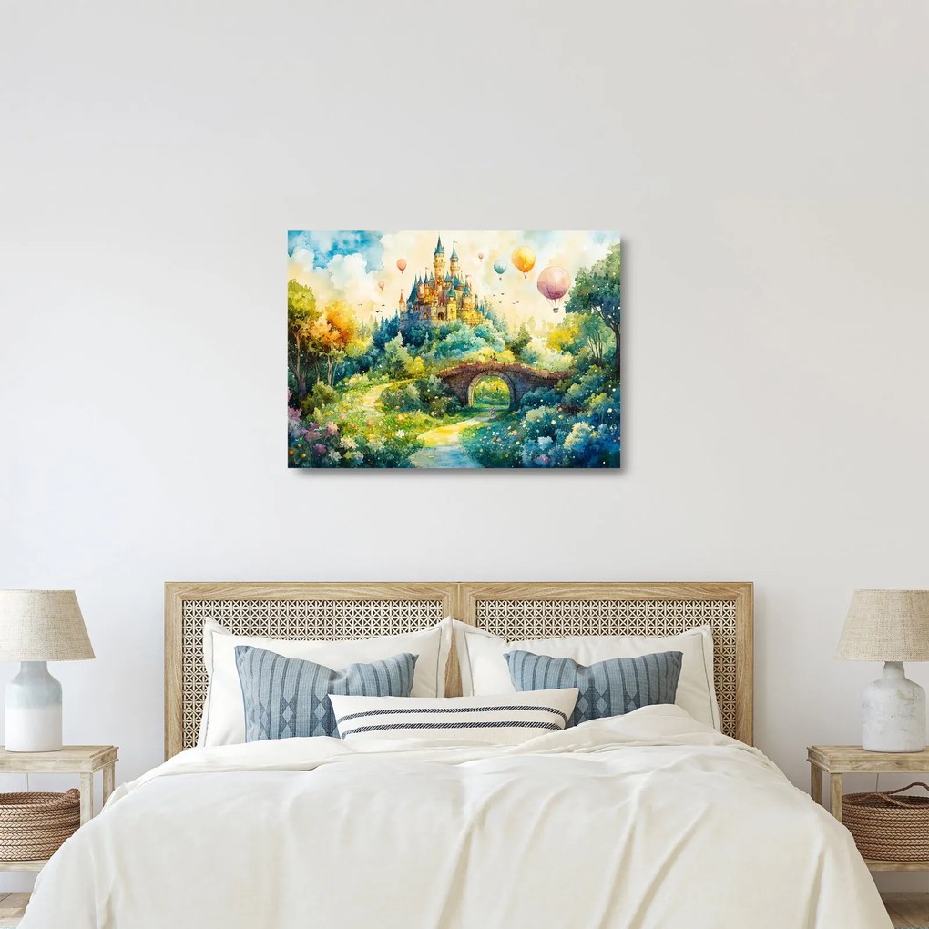 Obraz na szkle - Baśniowy zamek (70x50 cm)