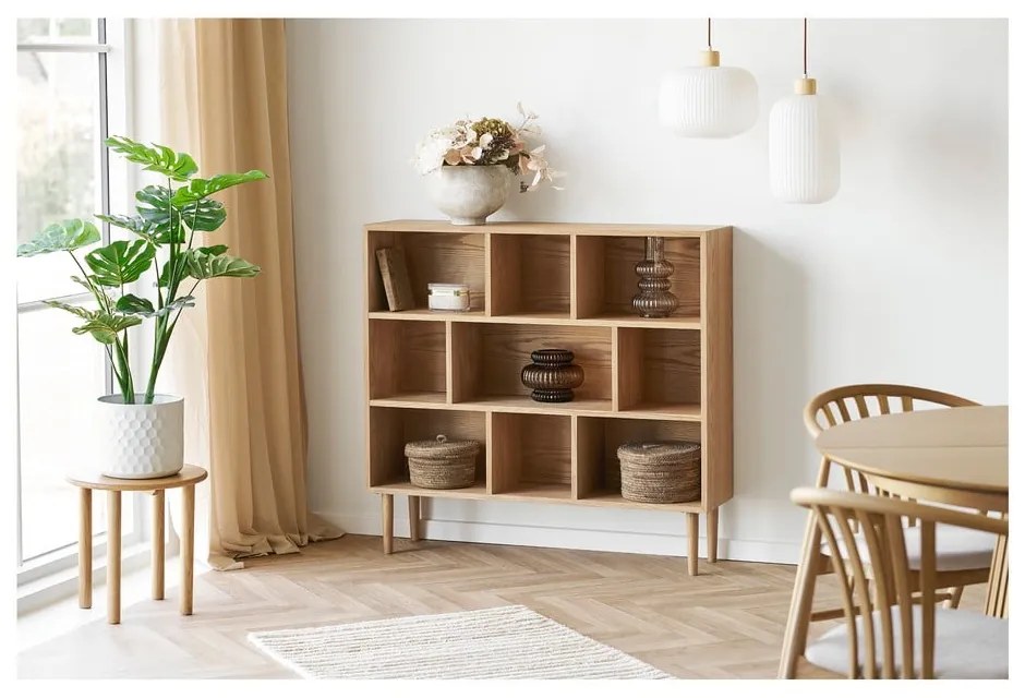 Okrągły stolik z litego drewna dębowego ø 40 cm Jena – House Nordic