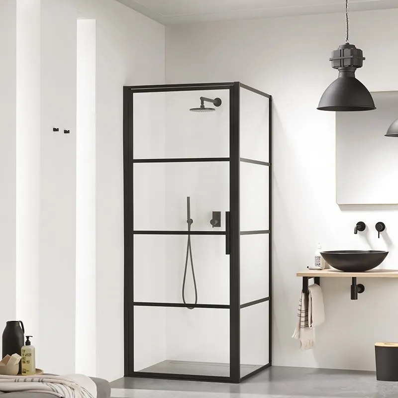 Industrialna lampa wisząca mała matowa czarna - Sicko