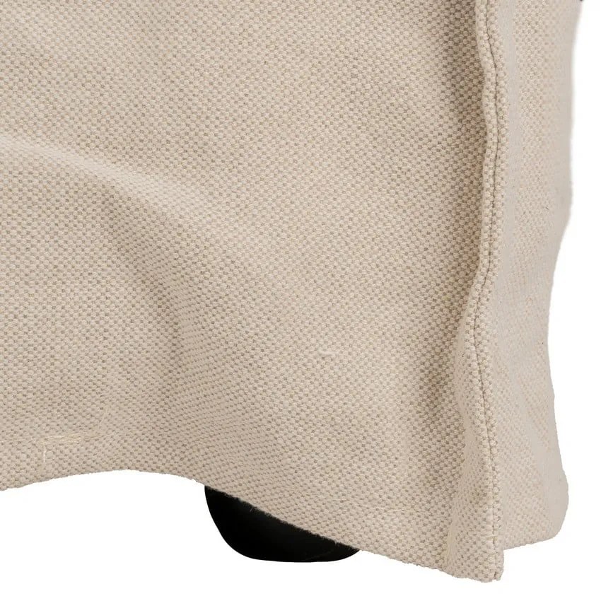 Kremowa lniana sofa 200 cm – Ixia