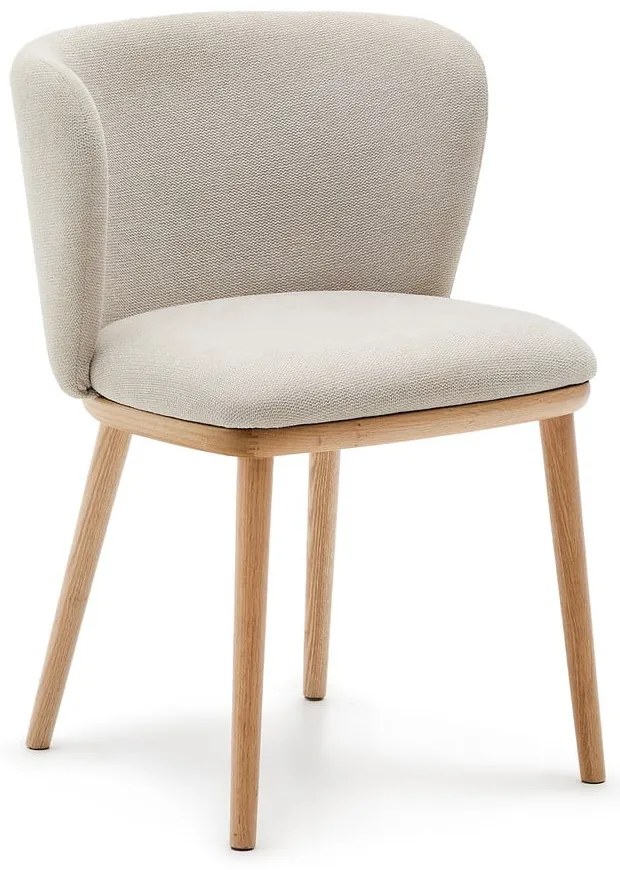 Beżowy tapicerowany fotel jadalniany Ciselia – Kave Home