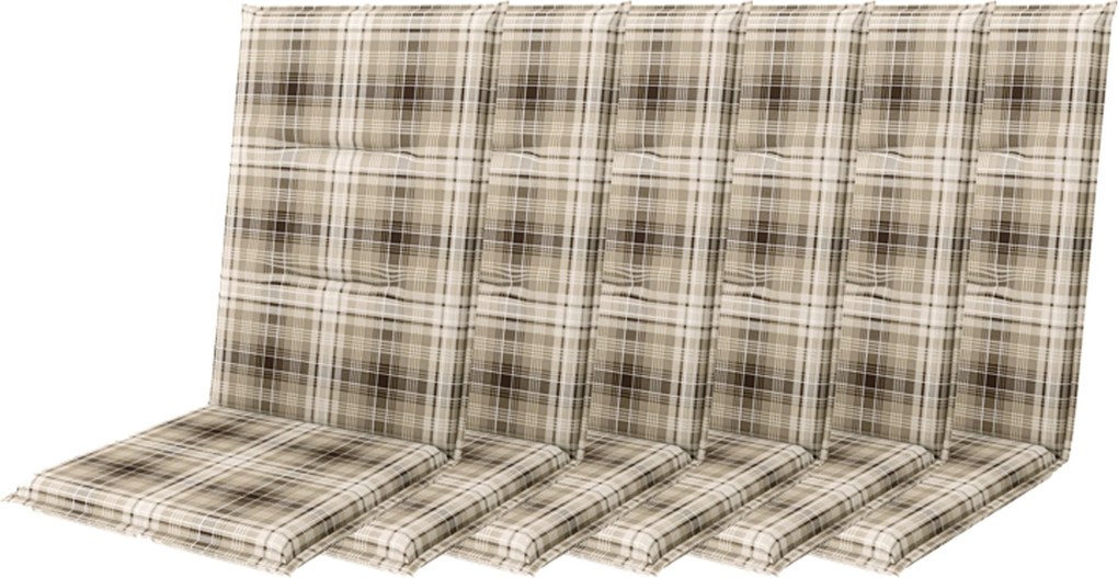 Doppler SPOT 7103 - zestaw 6 szt. poduszek na krzesło z wysokim oparciem