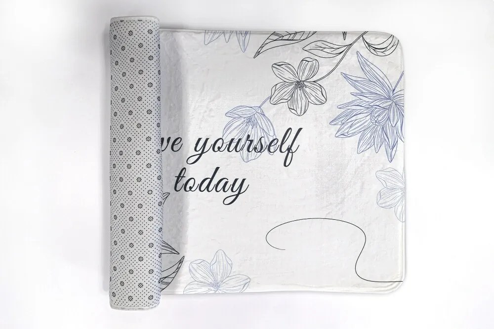 Dywanik łazienkowy Dywanik łazienkowy Kwiaty Minimalistyczny