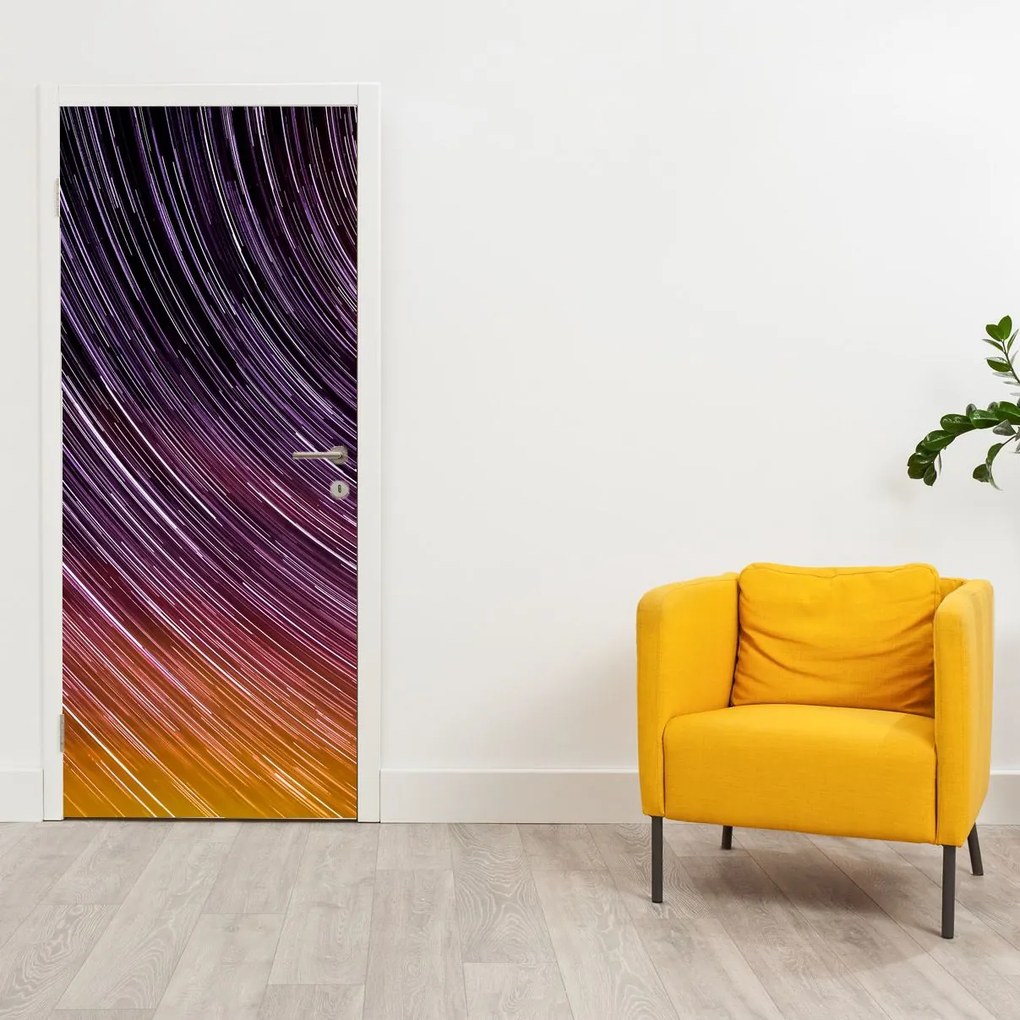 Fototapeta na drzwi - Rozmazane gwiazdy na niebie (95x205cm)