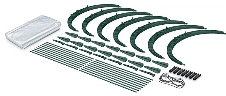 Ogrodowy tunel foliowy FlOO TUNNELS 360 cm, zielony