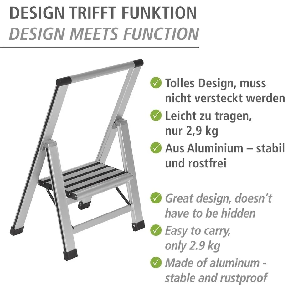 Metalowa drabina 74 cm Alu-Design – Wenko