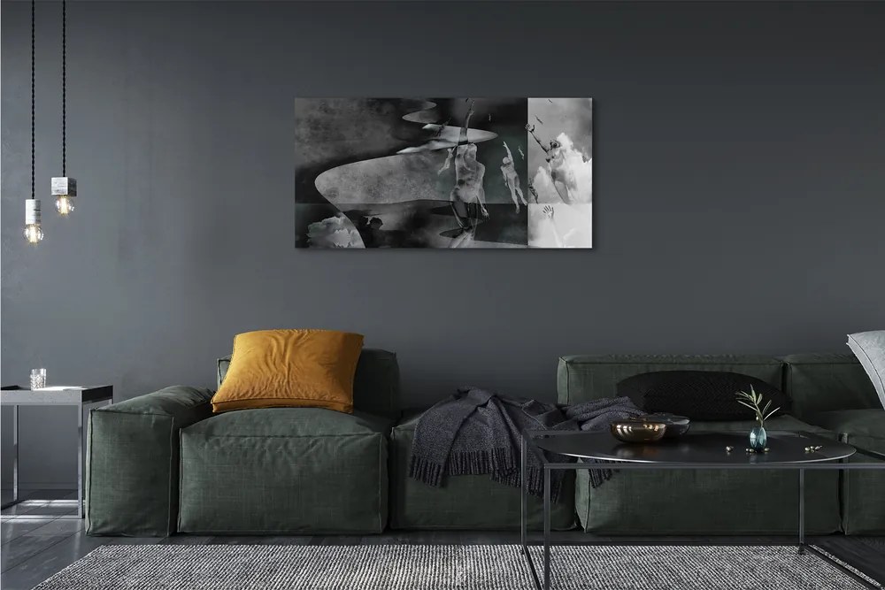 Zdjęcie na płótnie Ludzie pod Czarnym Niebem