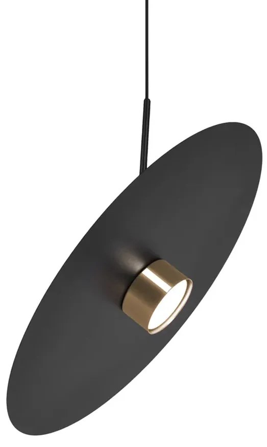 Wisząca duża czarna lampa G0-Z50