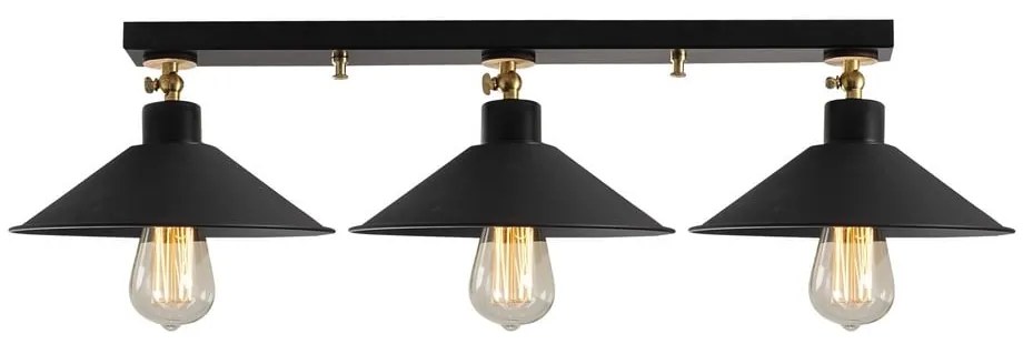 Czarna lampa sufitowa z metalowym kloszem ø 24 cm Berceste – Opviq lights