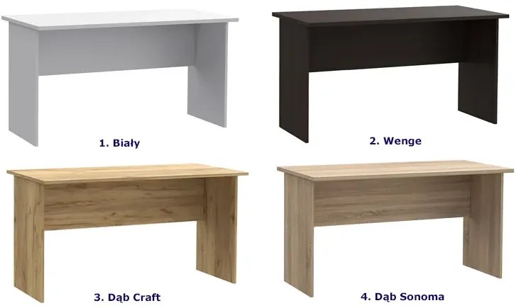 Minimalistyczne brązowe biurko do pracy wenge H3-H97