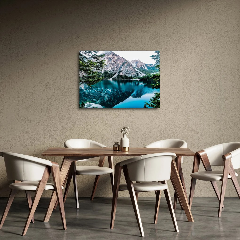 Obraz jeziora w Alpach (70x50 cm)