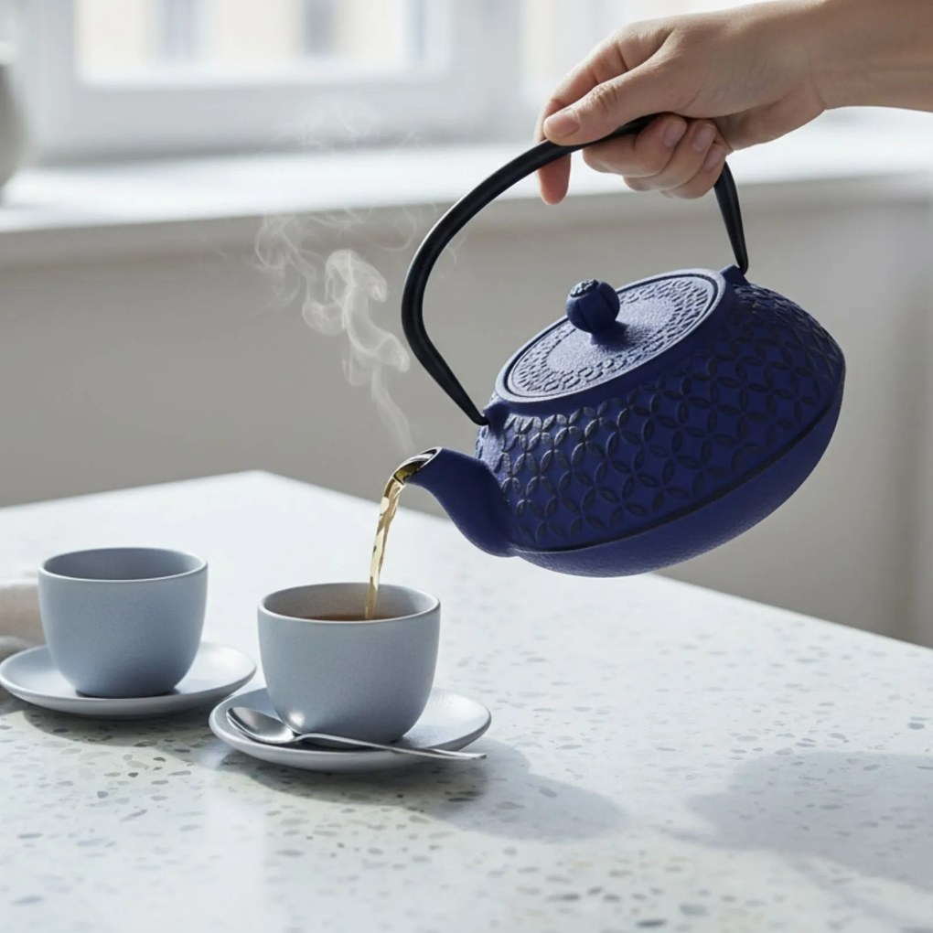 Czajnik żeliwny z zaparzaczem SABI, 1000 ml