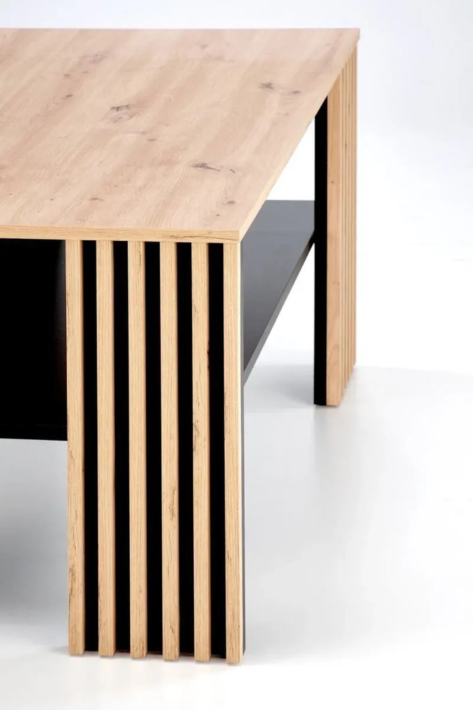 Ława FEMINA 110x65 dąb artisan/czarna - powystawowa HALMAR