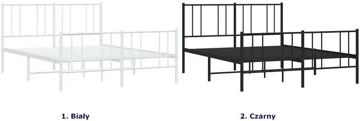 Czarne metalowe łóżko loftowe 180x200cm - Quzi