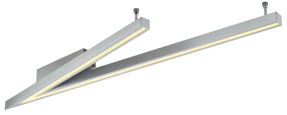 Szara lampa sufitowa LED ze sterowaniem głosowym/mobilną aplikacją i metalowym kloszem 35x127.5 cm Cicanto – CINQUE