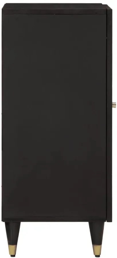 Czarna drewniana szafka stojąca na nóżkach W6-B90