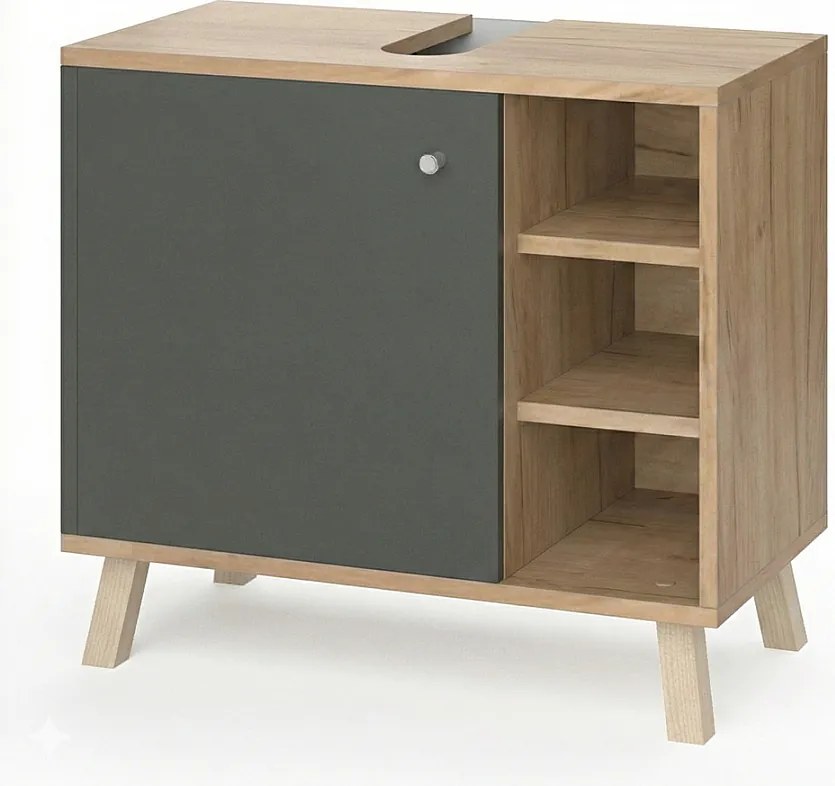 Szafka pod umywalkę antracyt 60x32x54 senyo