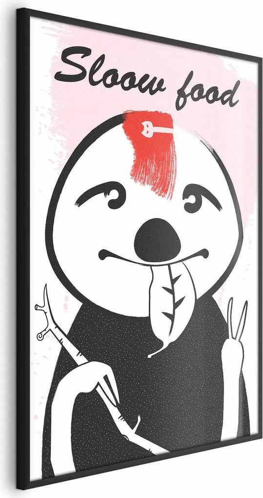 Plakat Leniwiec trendsetter 21x30 cm z ramą czarną bez marginesu ARTGEIST B