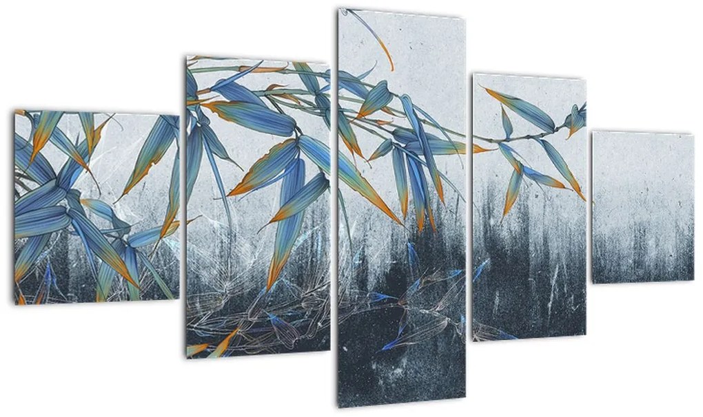 Obraz - Bambus na ścianie (125x70 cm)