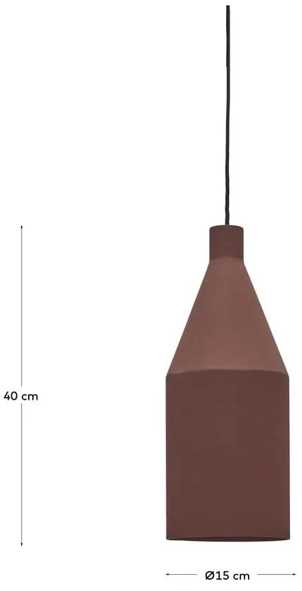 Lampa wisząca w kolorze terakoty z metalowym kloszem ø 15 cm Peralta – Kave Home