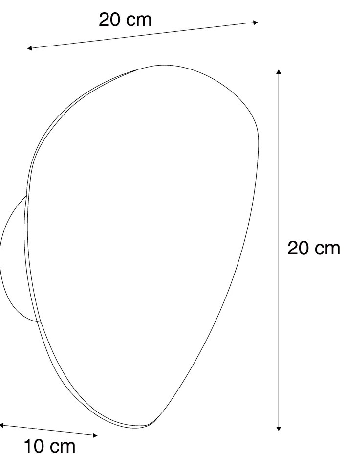 Designerski Kinkiet / Lampa scienna beżowy organiczny 20 cm 2-źródła światła - PulleyDesignerski Oswietlenie wewnetrzne