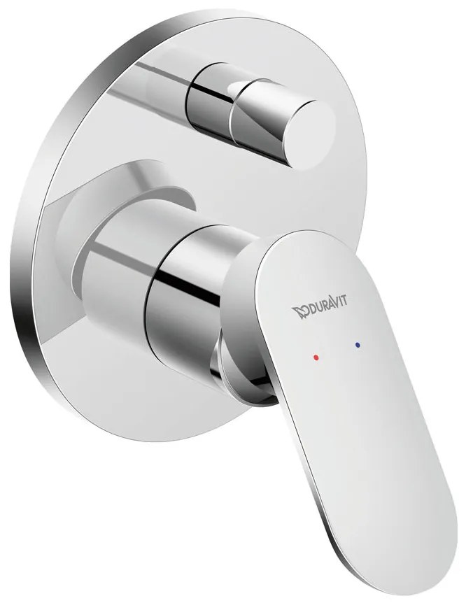 Jednouchwytowa bateria podtynkowa Duravit WaveChrom - 2 tryby wylewki - 12,5 × 16,2 × 8,9 cm