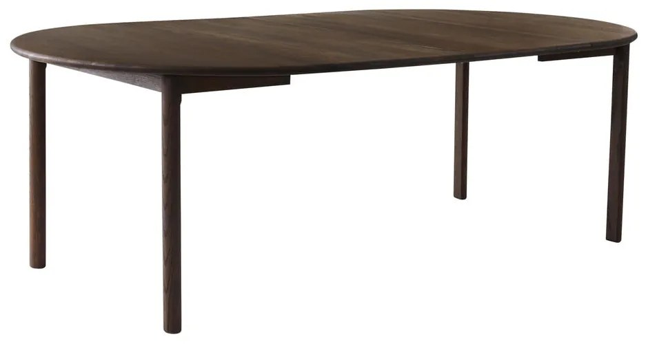 Brązowy okrągły rozkładany stół z litego drewna dębowego ø 120 cm Noor – Hammel Furniture