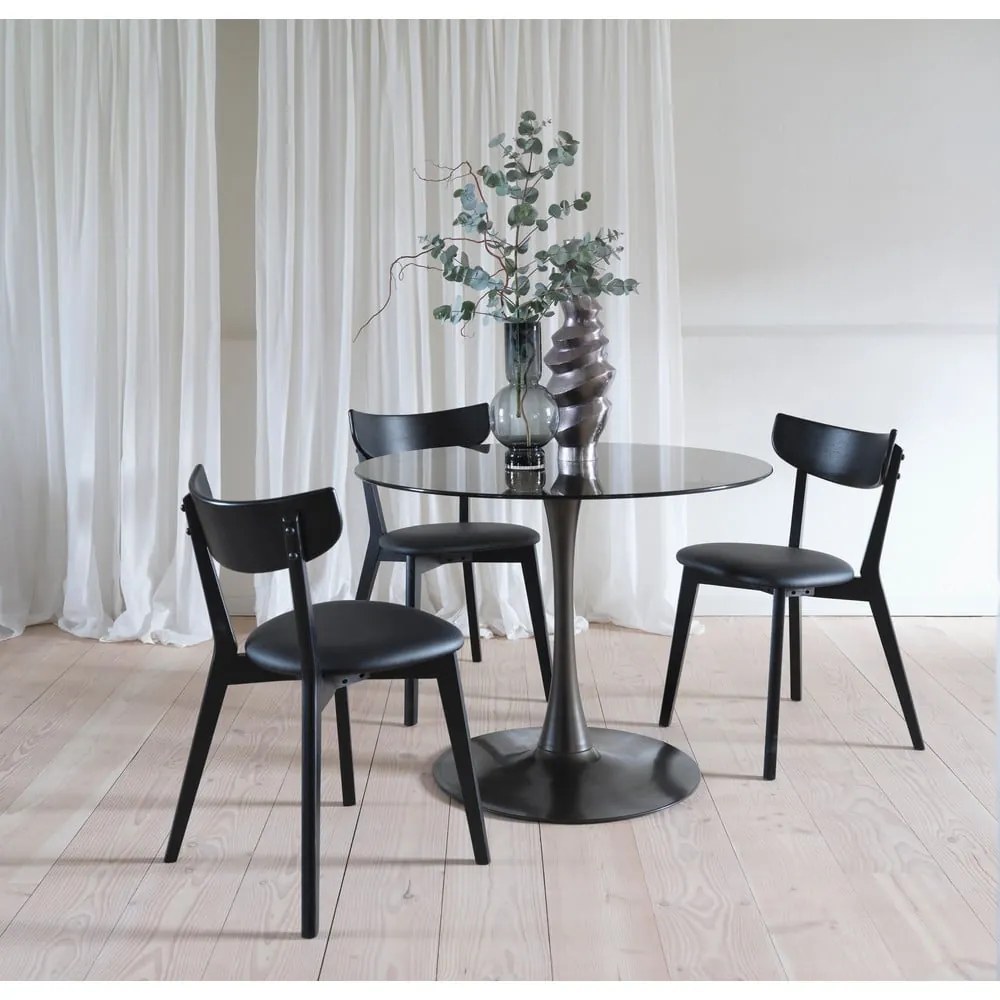 Czarne krzesła zestaw 2 szt. Pero – Unique Furniture