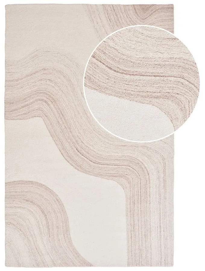Kremowy wełniany dywan tkany ręcznie 200x300 cm Surat – House Nordic