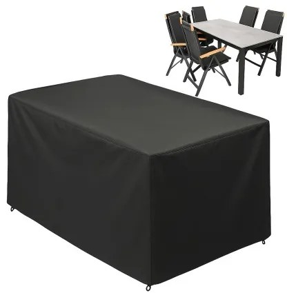 Czasza parasola ochronny na stół 180x90 cm + 4 do 6 rozkładanych krzeseł