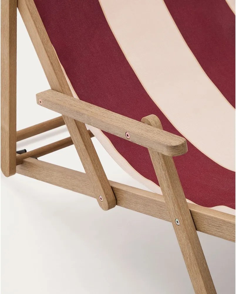Czerwony drewniany leżak ogrodowy Vilara – Kave Home