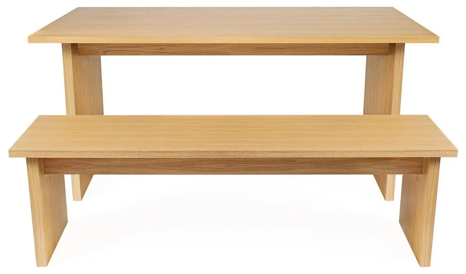 Stół z blatem w dekorze dębu 90x160 cm Stripe – Woodman