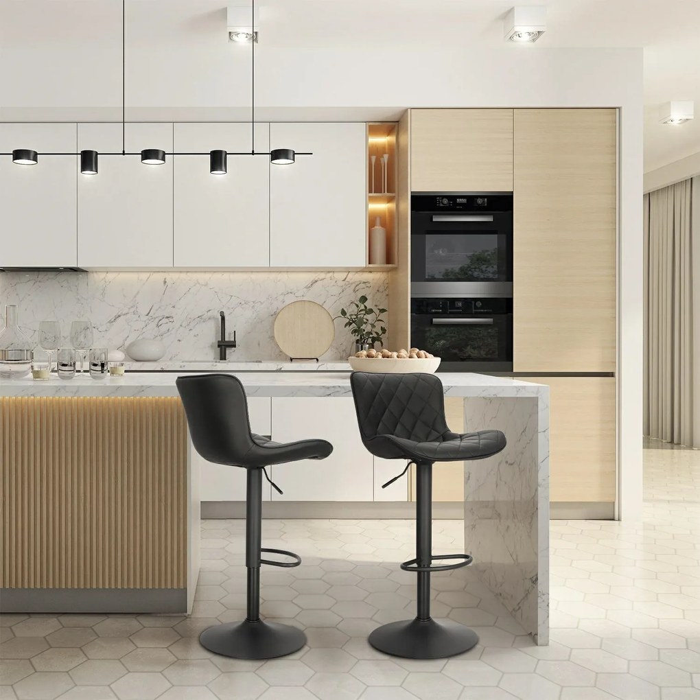 Pikowany hoker obrotowy z ekoskóry Aland