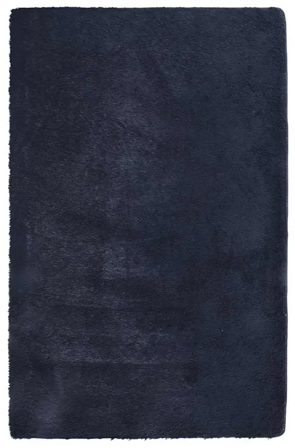 Granatowy dywan z długim włosiem 130x200 L7-E09
