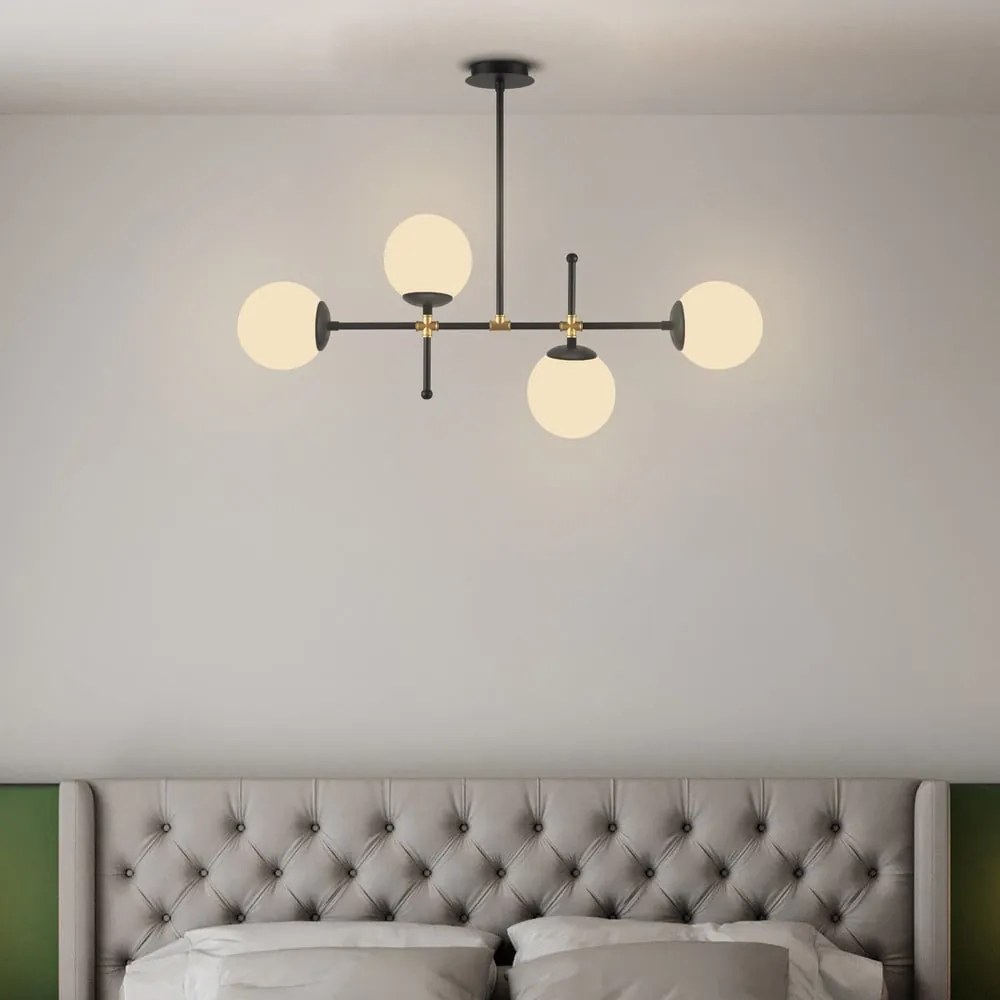 Czarna lampa wisząca Squid Lighting Kruva, wys. 57 cm