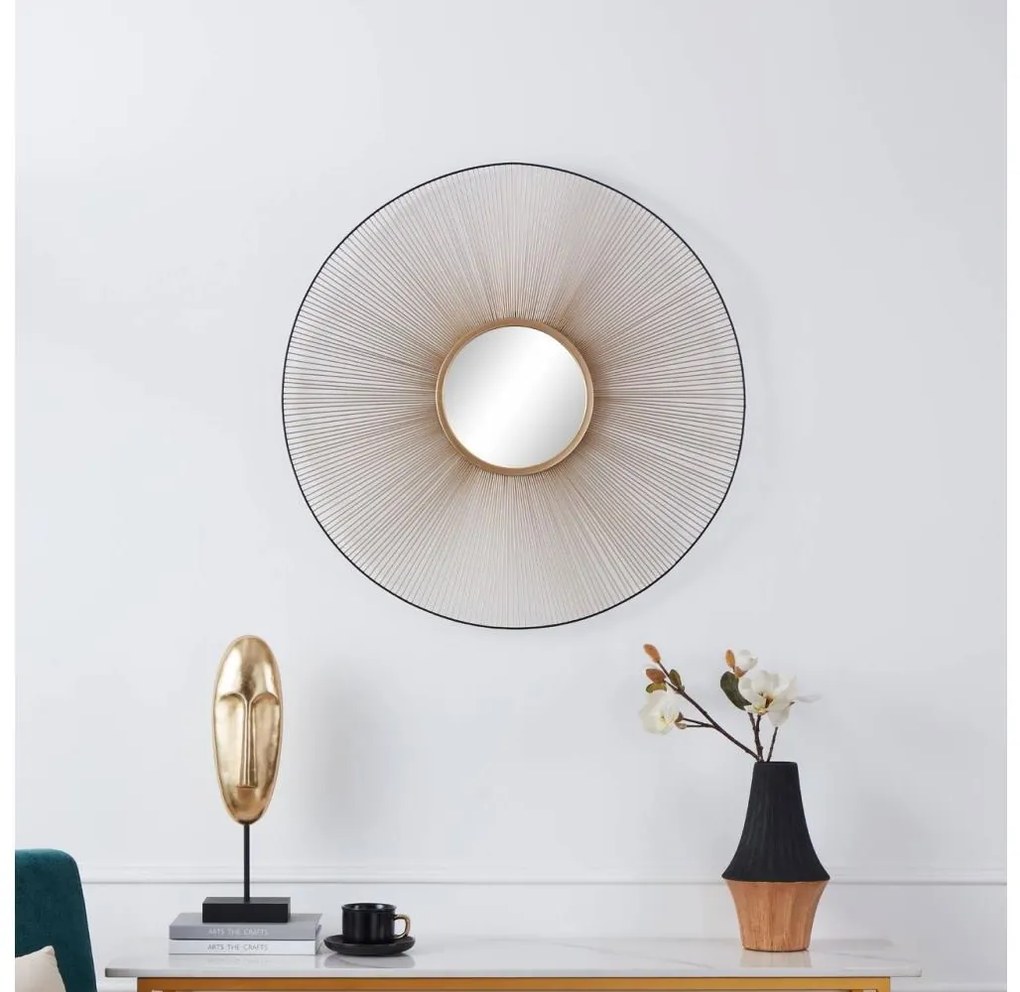 Eglo 425033 - Lustro ścienne ESASHI pr. 76 cm złoto/czarny