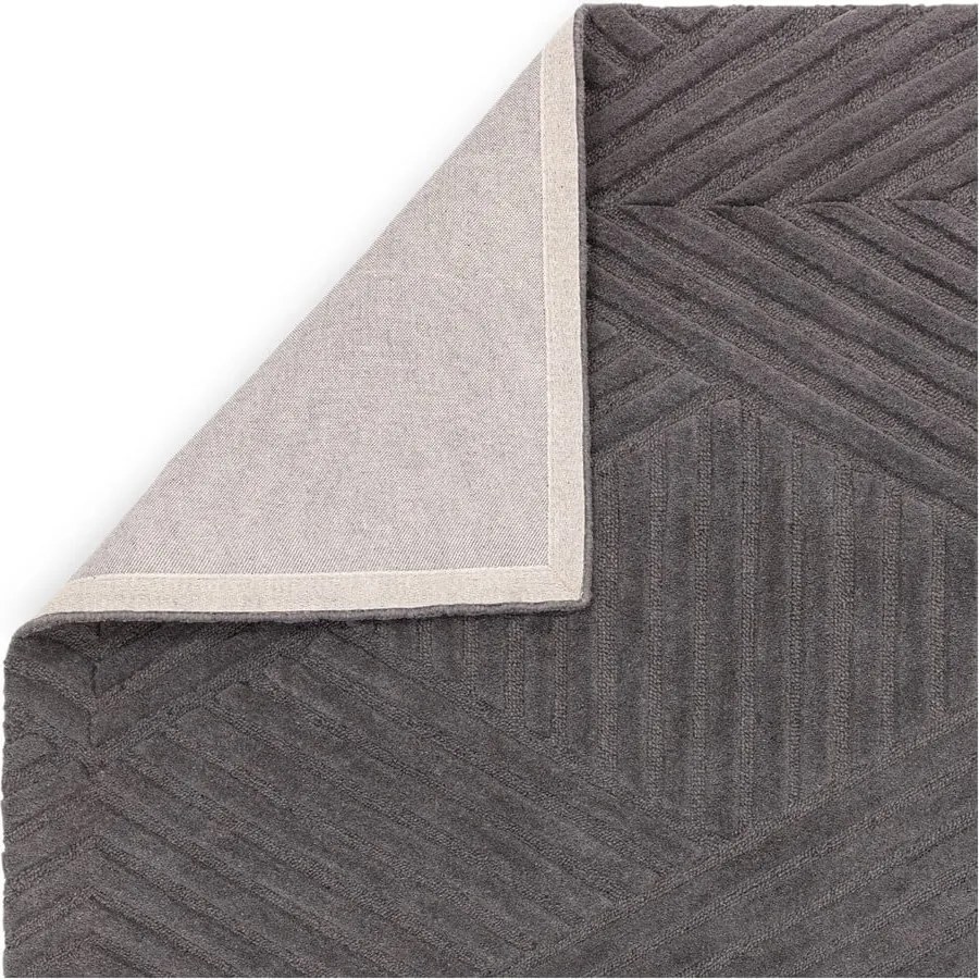 Antracytowy dywan wełniany 160x230 cm Hague – Asiatic Carpets
