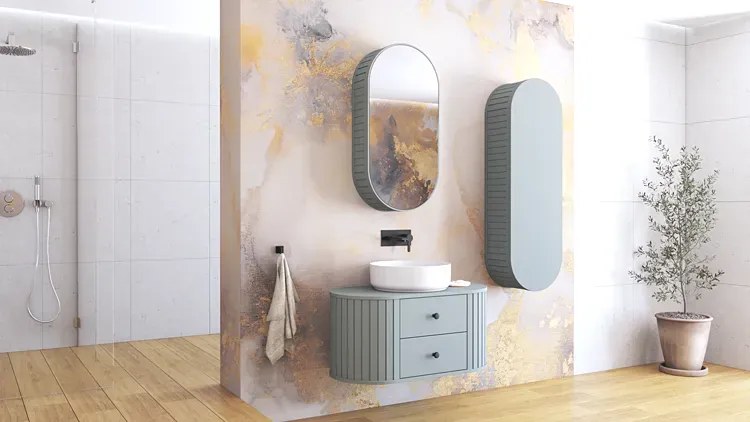 Nowoczesna szafka łazienkowa w kolorze fiord W7-N08