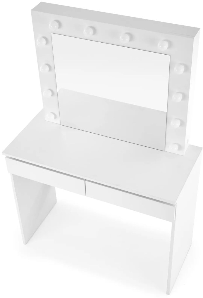 Toaletka Velinio 95 cm z szufladami - biały