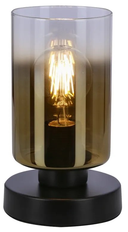 Czarna lampa stołowa ze szklanym kloszem (wys. 20 cm) Aspra – Candellux Lighting