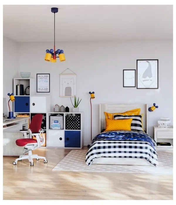 Niebieska lampa dziecięca z metalowym kloszem ø 30 cm Mouse II – GTV