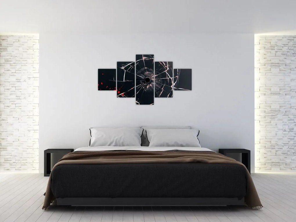 Abstrakcyjny obraz - potłuczone szkło (125x70 cm)