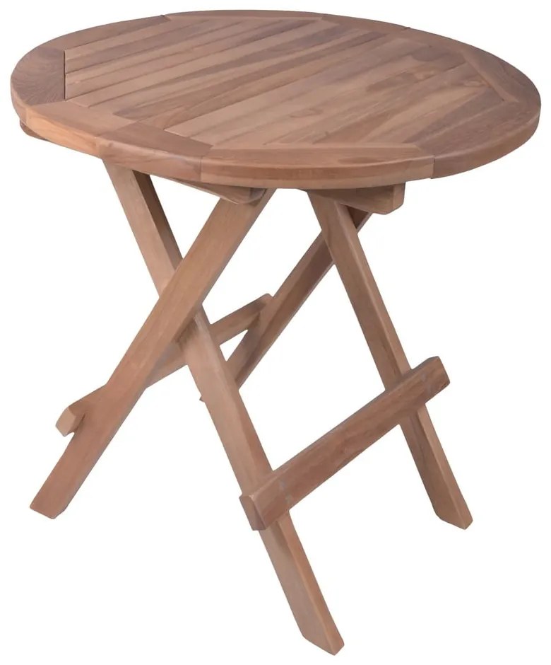 Okrągły stolik ogrodowy z litego drewna tekowego ø 50 cm Luang – Garden Pleasure